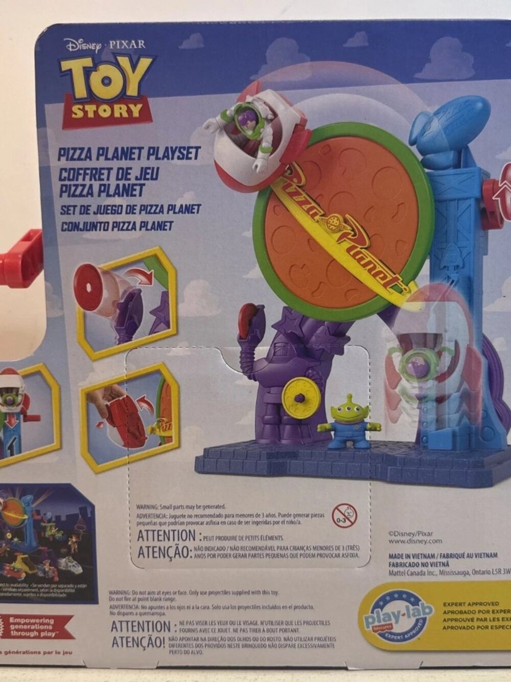 Imaginext Disney Pixar Toy Story Pizza Planet Playset with Buzz & Alien - Picture 2 of 2